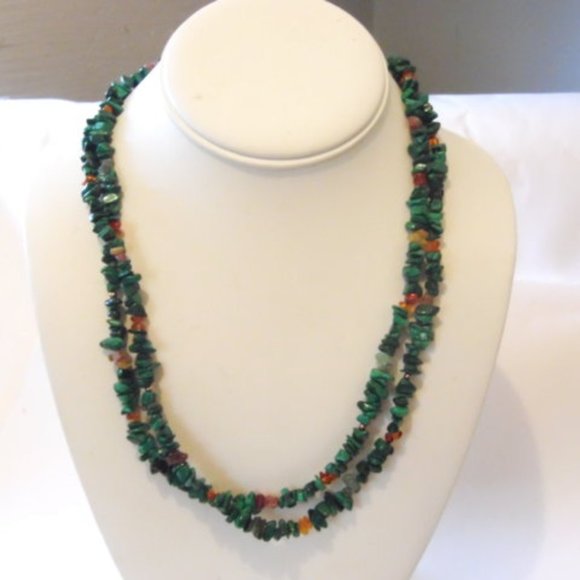 Jay King Multi-Gemstone Chip Sterling silver Necklace 43-1/4" - Picture 3 of 7